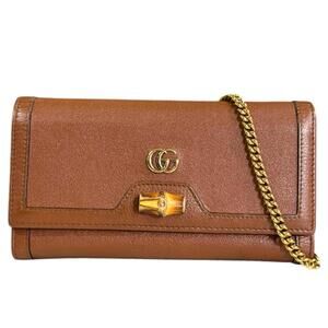 Gucci Bamboo Shoulder Bag, Leather 658243 Brown, Women's, GUCCI Used Wallet, ...